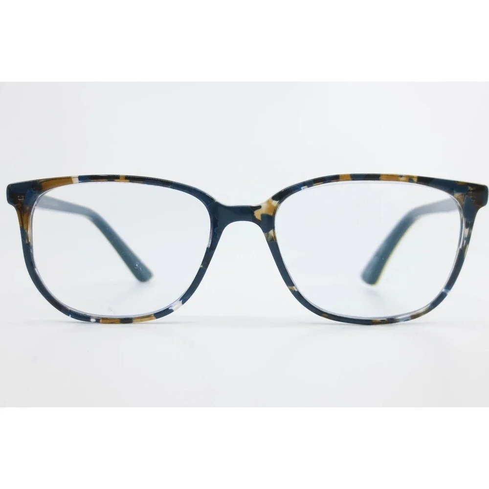 Wildflower 1012 BLU Eyeglass Frames Blue Tortoise Rectangular 53-16-135